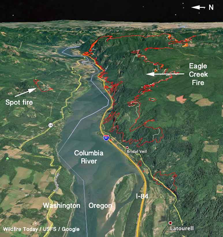 Eagle Creek Fire Boundary